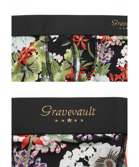 グレイブボールト Gravevault 千總 芙蓉百花 メンズ ショートボクサーパンツ