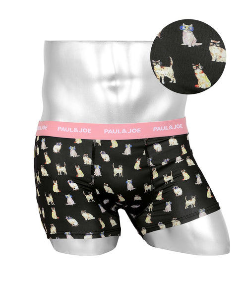 ポールアンドジョー PAUL&JOE ポリエステルベア天 猫総柄昇華 PT メンズ ボクサーパンツ 【メール便】