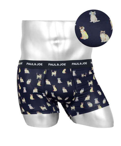 ポールアンドジョー PAUL&JOE ポリエステルベア天 猫総柄昇華 PT メンズ ボクサーパンツ 【メール便】