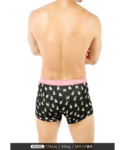 ポールアンドジョー PAUL&JOE ポリエステルベア天 猫総柄昇華 PT メンズ ボクサーパンツ 【メール便】