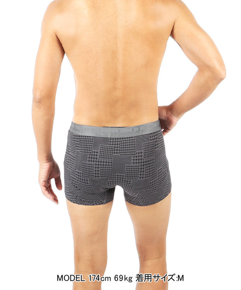 コムサメン COMME CA MEN ベア天 綿レーヨン無地+ラメ パッチワーク千鳥柄 PT メンズ ボクサーパンツ