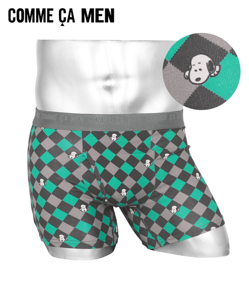 コムサメン COMME CA MEN ベア天 アイスクリームスヌーピー アーガイルスヌーピー PEANUTS SPORTS柄 PT メンズ ボクサーパンツ