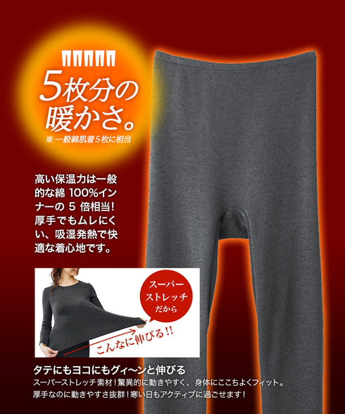 グンゼ GUNZE HOT MAGIC 寒さ知らず レディース フルレングス丈レギンス 【メール便】