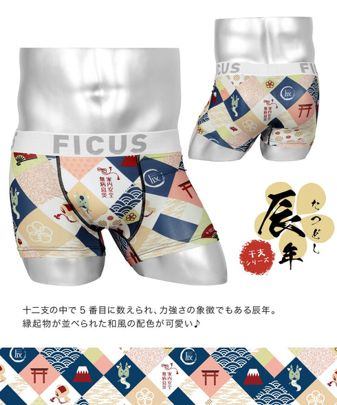 フィークス FICUS 辰年 メンズ ボクサーパンツ 【メール便】 cts
