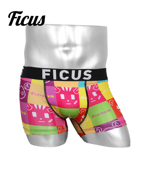 フィークス FICUS ポンコツクエスト コラボ メンズ ボクサーパンツ 【メール便】|下着 キャラクター おしゃれ 人気 クリスマス プレゼント 彼氏 cts