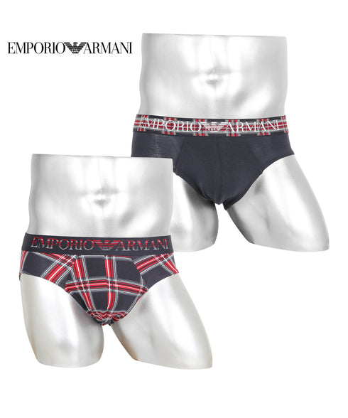 エンポリオ アルマーニ EMPORIO ARMANI 【2枚セット】TARTAN GIFT BOX メンズ ブリーフ cts