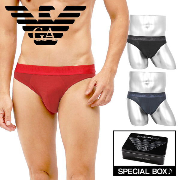 エンポリオ アルマーニ EMPORIO ARMANI SHINY LOGO メンズ ブリーフ OUTLET SALE_F cts
