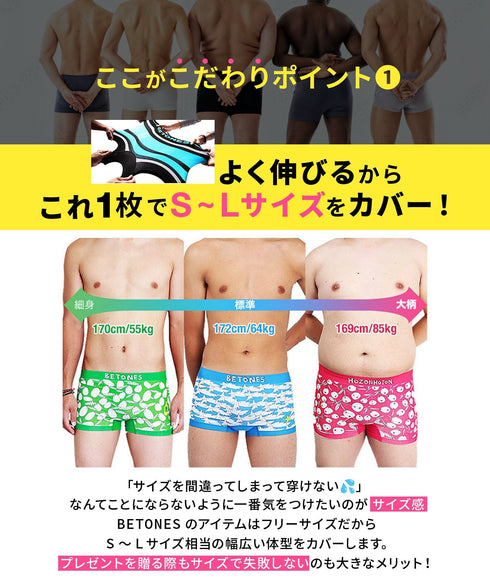 ビトーンズ BETONES HANDSOME メンズ ボクサーパンツ 【メール便】