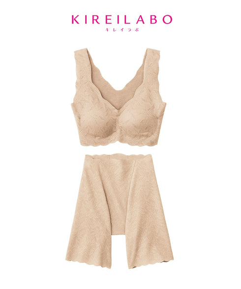 グンゼ GUNZE KIREILABO ブラファンデ レディース ノンワイヤーブラ&ガードル 上下セット