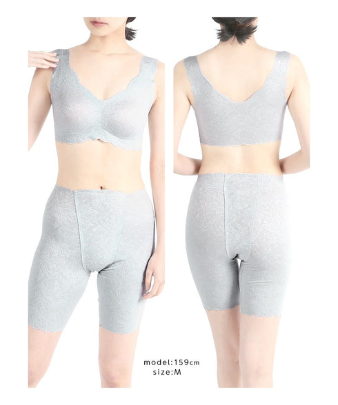 グンゼ GUNZE KIREILABO ブラファンデ レディース ノンワイヤーブラ&ガードル 上下セット