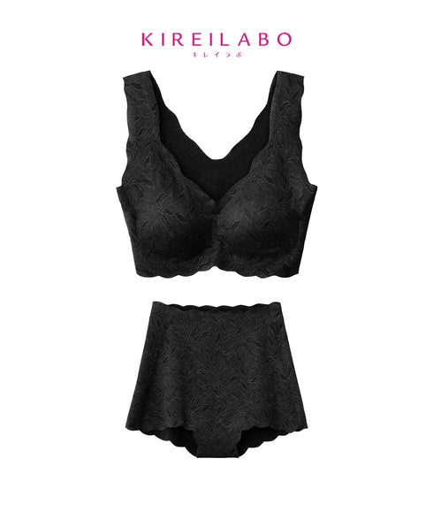 グンゼ GUNZE KIREILABO ブラファンデ レディース ノンワイヤーブラ&ガードル 上下セット