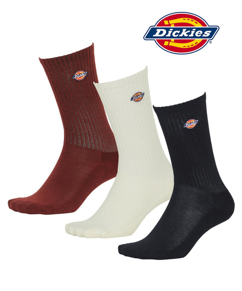 ディッキーズ Dickies 3足セット ロゴ刺繍底パイル レディース ソックス 【メール便】 cts