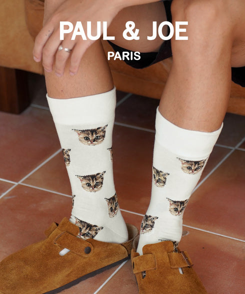 ポールアンドジョー PAUL&JOE ヌネットフェイス パリヌネット 刺繡 クルーソックス 【メール便】