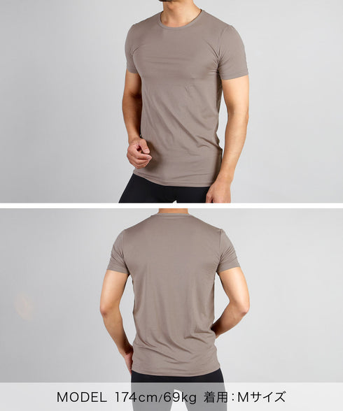 グンゼ GUNZE COOL MAGIC アセドロン ベア天 メンズ クルーネック半袖Tシャツ 【メール便】