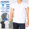 グンゼ GUNZE COOL MAGIC アセドロン ベア天 メンズ 汗とり付 Vネック半袖Tシャツ 【メール便】