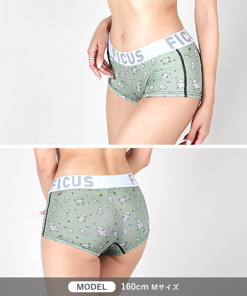フィークス FICUS BichonFrize レディース ボクサーパンツ 【メール便】|下着 おしゃれ 人気 クリスマス プレゼント 彼氏 cts