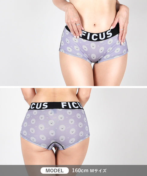 フィークス FICUS BichonFrize レディース ボクサーパンツ 【メール便】|下着 おしゃれ 人気 クリスマス プレゼント 彼氏 cts