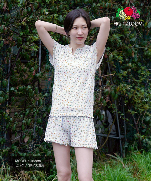 フルーツオブザルーム FRUIT OF THE LOOM アイレット ルームウェア 上下セット|部屋着 おしゃれ かわいい 人気 クリスマス プレゼント 彼女