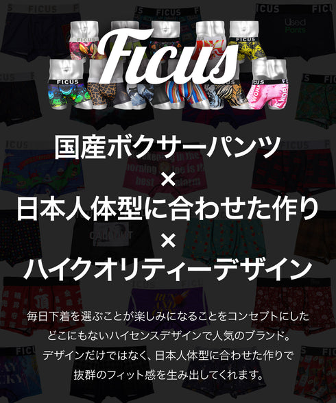 フィークス FICUS ガチャ 福袋 1枚 単品 ランダム メンズ ボクサーパンツ 【メール便】|下着 お得 おしゃれ 人気 クリスマス プレゼント 彼氏 cts