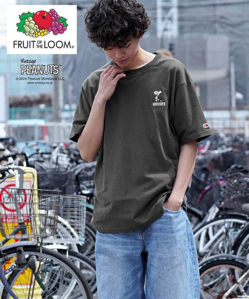 フルーツオブザルーム FRUIT OF THE LOOM FTL×スヌーピー 表ピーチ起毛 半袖Tシャツ 【メール便】|ユニセックス おしゃれ 人気 クリスマス プレゼント 彼氏 cts