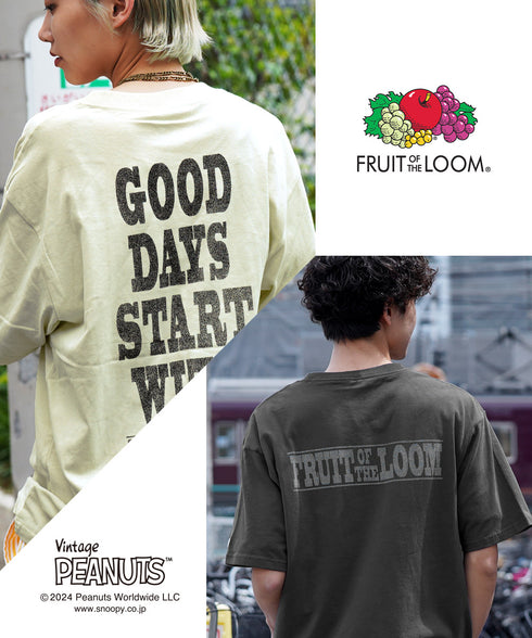 フルーツオブザルーム FRUIT OF THE LOOM FTL×スヌーピー 表ピーチ起毛 半袖Tシャツ 【メール便】|ユニセックス おしゃれ 人気 クリスマス プレゼント 彼氏 cts