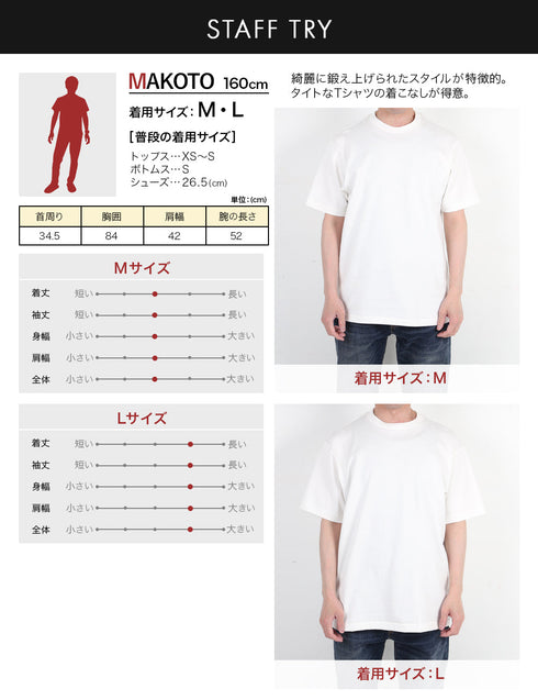 ヘインズ Hanes SHIRO メンズ クルーネック 半袖Tシャツ 【メール便】