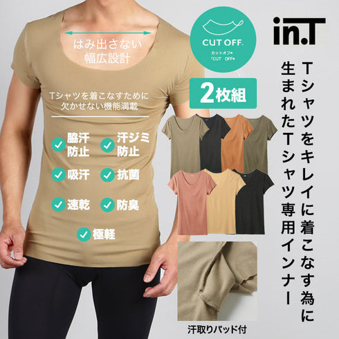 グンゼ GUNZE 2枚セット Tシャツ専用インナー in.T メンズ クルーネックTシャツ cts