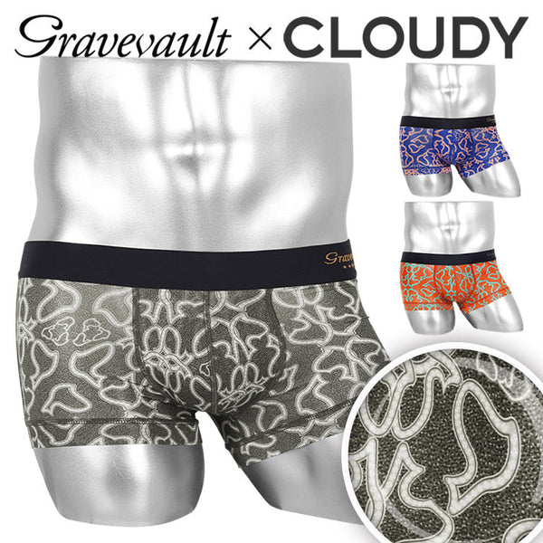 グレイブボールト Gravevault CLOUDY コラボ ASOMDWE メンズ ローライズ ボクサーパンツ 【メール便】