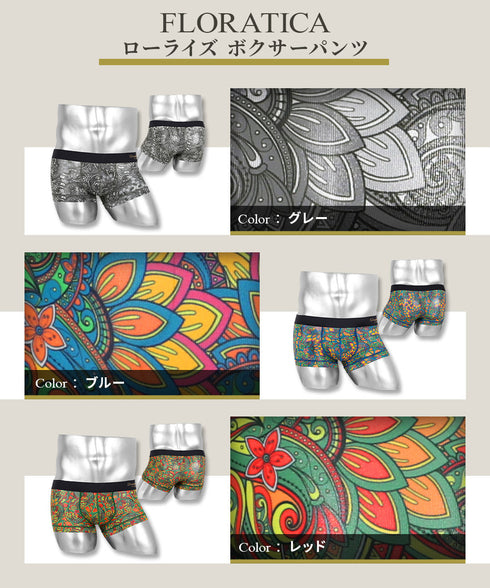 グレイブボールト Gravevault CLOUDY コラボ FLORATICA メンズ ローライズ ボクサーパンツ 【メール便】