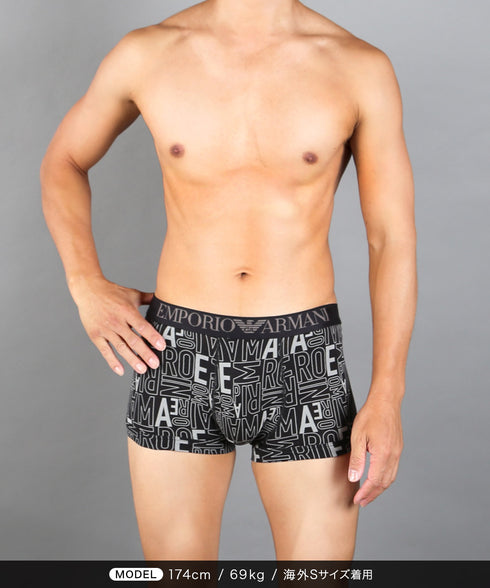 エンポリオ アルマーニ EMPORIO ARMANI ALL OVER BOLD LOGO メンズ ローライズボクサーパンツ 【メール便】 cts