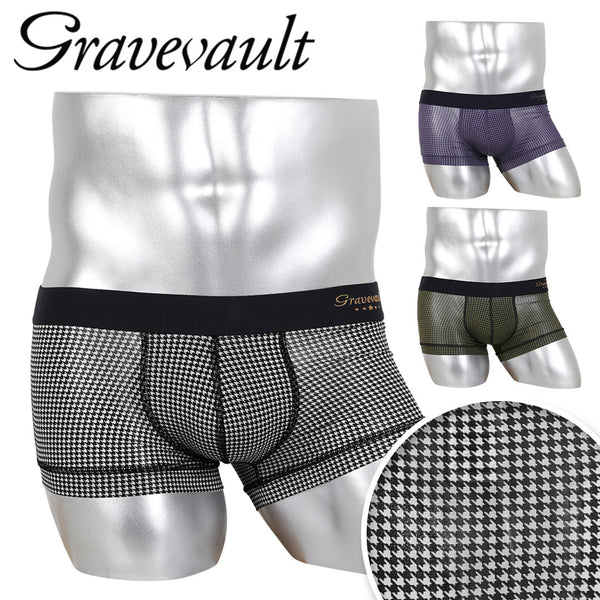 グレイブボールト Gravevault Houndstooth ローライズ ボクサーパンツ 【メール便】