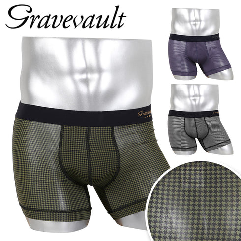 グレイブボールト Gravevault Houndstooth ショート ボクサーパンツ 【メール便】
