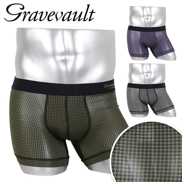 グレイブボールト Gravevault Houndstooth ショート ボクサーパンツ 【メール便】
