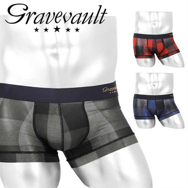 グレイブボールト Gravevault Buffalo check ローライズ ボクサーパンツ 【メール便】