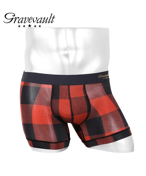 グレイブボールト Gravevault Buffalo check ショート ボクサーパンツ 【メール便】