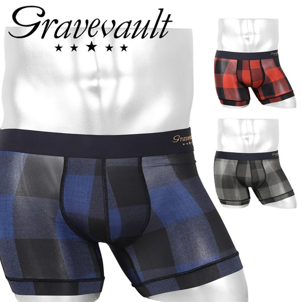 グレイブボールト Gravevault Buffalo check ショート ボクサーパンツ 【メール便】
