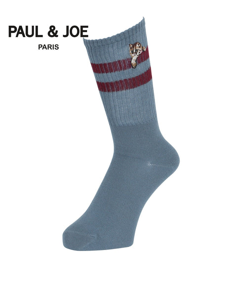 ポールアンドジョー PAUL&JOE クルー 表綿100 リッチェル ヌネット刺繍 レディースソックス 【メール便】
