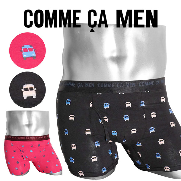コムサメン COMME CA MEN ベアスクールバス柄PT メンズ ボクサーパンツ
