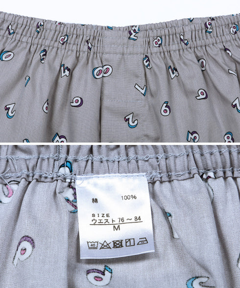 コムサメン COMME CA MEN ブロードブロック数字柄PT メンズ トランクス