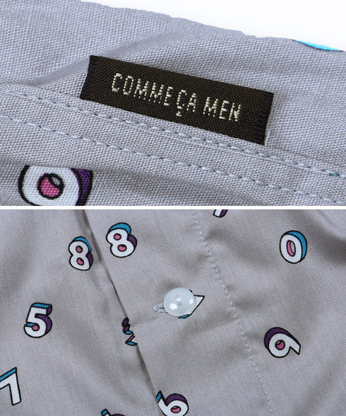 コムサメン COMME CA MEN ブロードブロック数字柄PT メンズ トランクス