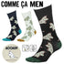 コムサメン COMME CA MEN クルー 表綿100 ムーミンコラボ ムーミン総柄 メンズ ソックス 【メール便】