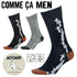 コムサメン COMME CA MEN クルー 表綿100 ムーミンコラボ ニョロニョロ総柄 メンズ ソックス 【メール便】