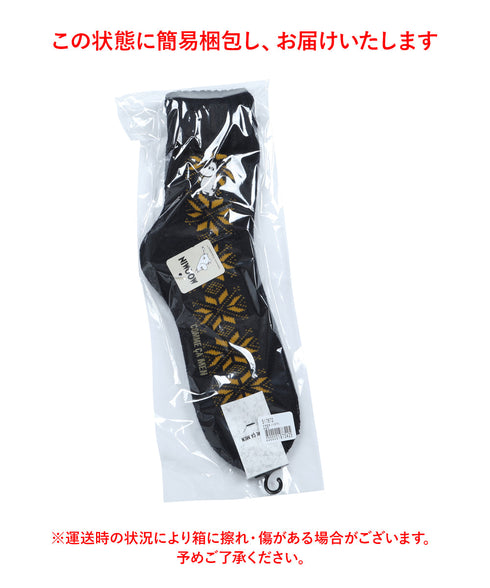 コムサメン COMME CA MEN ルーム 毛混 ムーミンコラボ フェアアイル柄+刺繍 メンズ ソックス 【メール便】