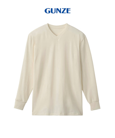 グンゼ GUNZE HOT MAGIC ファイヤーアセドロン メンズ Vネック長袖インナー 【メール便】|下着 おしゃれ 人気 クリスマス プレゼント 彼氏