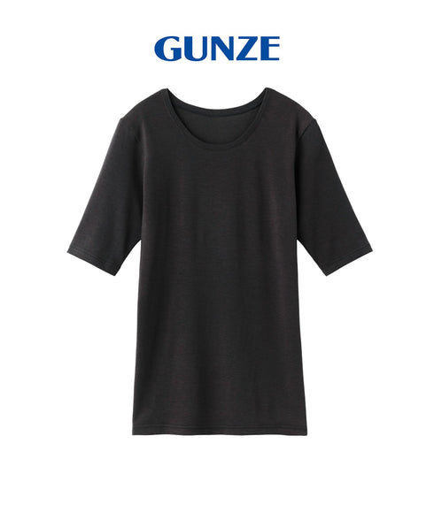 グンゼ GUNZE HOT MAGIC ファイヤーアセドロン レディース 5分袖インナー 【メール便】