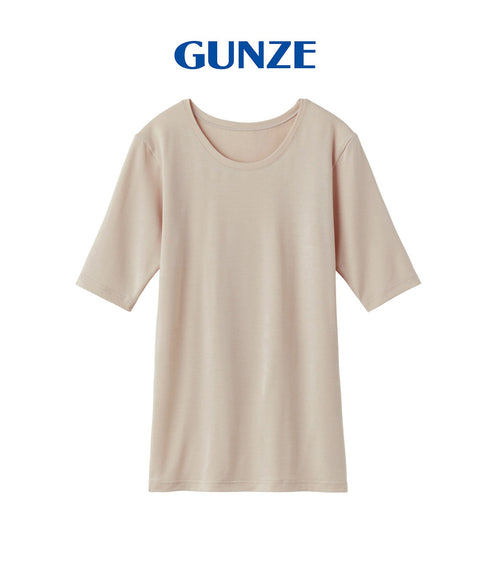 グンゼ GUNZE HOT MAGIC ファイヤーアセドロン レディース 5分袖インナー 【メール便】