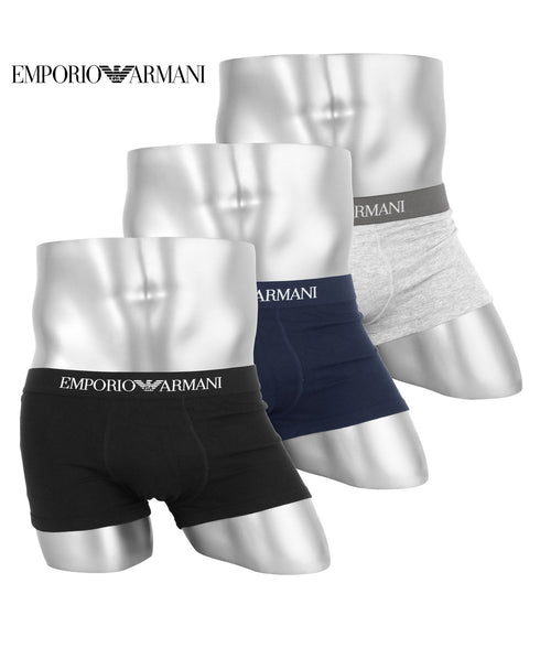 エンポリオ アルマーニ EMPORIO ARMANI ワケあり 【3枚セット】Genuine cotton with Logo band メンズ ローライズ ボクサーパンツ 【メール便】 cts