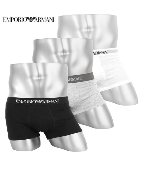 エンポリオ アルマーニ EMPORIO ARMANI ワケあり 【3枚セット】Genuine cotton with Logo band メンズ ローライズ ボクサーパンツ 【メール便】 cts