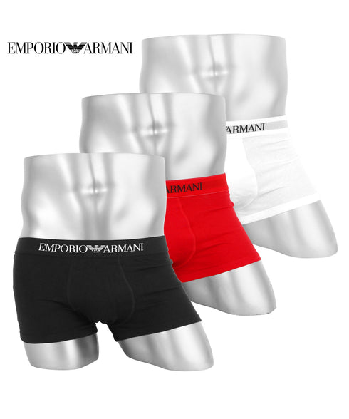 エンポリオ アルマーニ EMPORIO ARMANI ワケあり 【3枚セット】Genuine cotton with Logo band メンズ ローライズ ボクサーパンツ 【メール便】 cts