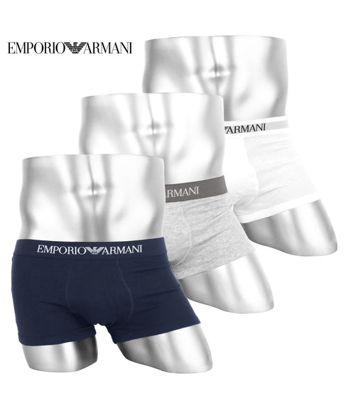 エンポリオ アルマーニ EMPORIO ARMANI ワケあり 【3枚セット】Genuine cotton with Logo band メンズ ローライズ ボクサーパンツ 【メール便】 cts
